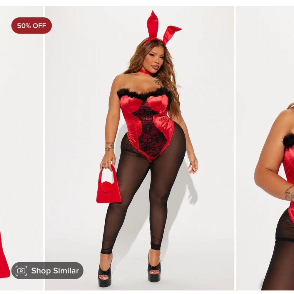 Plus size play boy bunny costume 2X from fashion nova